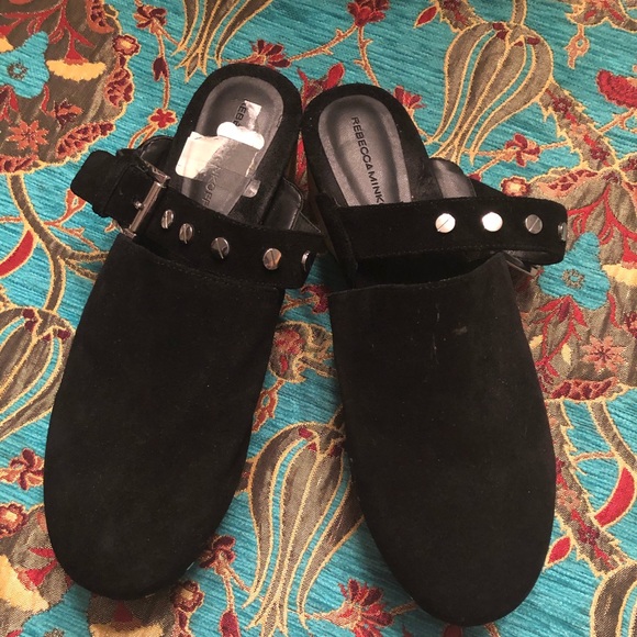 SOLD‼️Rebecca Minkoff black suede clogs - Picture 3 of 7